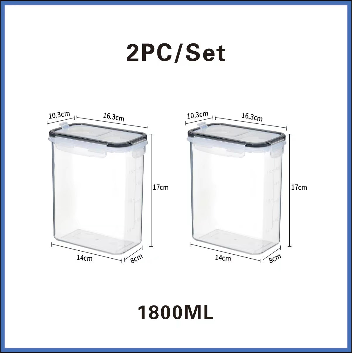 Food Storage Containers with Lids Stackable Treat Box Containers for Kitchen Pantry Organization Containers for Rice Dispenser