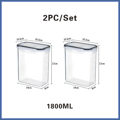 Food Storage Containers with Lids Stackable Treat Box Containers for Kitchen Pantry Organization Containers for Rice Dispenser