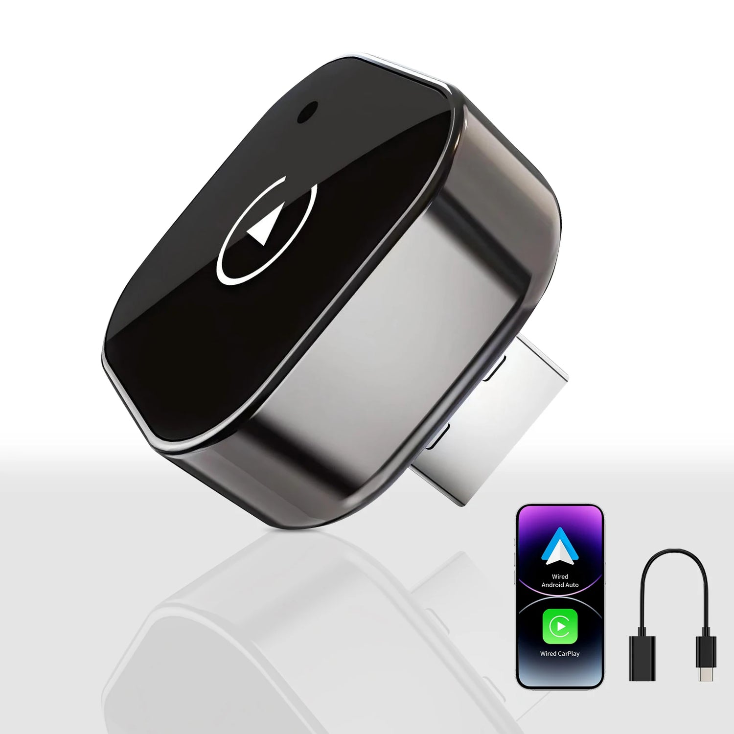 2026  2 in 1 Wireless Carplay Adapter&Android Auto Wireless Adapter, 5Ghz Wifi Type-C/Usb Plug Play Carplay Wireless
