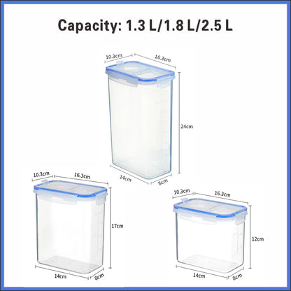 Food Storage Containers with Lids Stackable Treat Box Containers for Kitchen Pantry Organization Containers for Rice Dispenser
