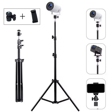 50Cm-160Cm Universal Portable Bracket for HY300 Mini Projector Tripod Stand Mount Max Load-Bearing 3.3 Pounds