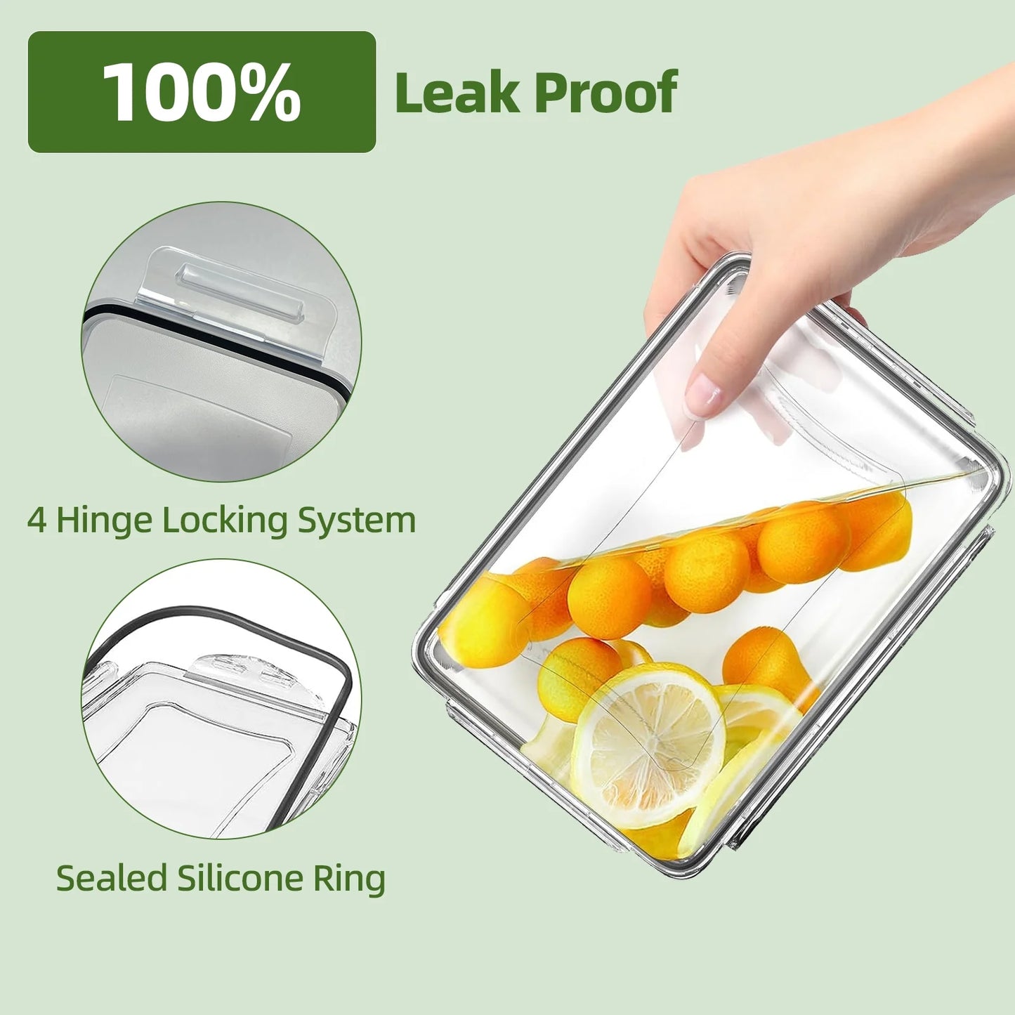 50 Pcs Food Storage Containers with Lids, Plastic Containers Kitchen Organizers and Storage(24 Containers + 24 Lids)