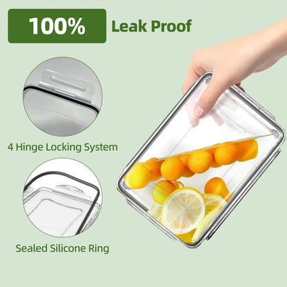 50 Pcs Food Storage Containers with Lids, Plastic Containers Kitchen Organizers and Storage(24 Containers + 24 Lids)