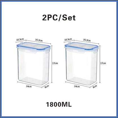 Food Storage Containers with Lids Stackable Treat Box Containers for Kitchen Pantry Organization Containers for Rice Dispenser