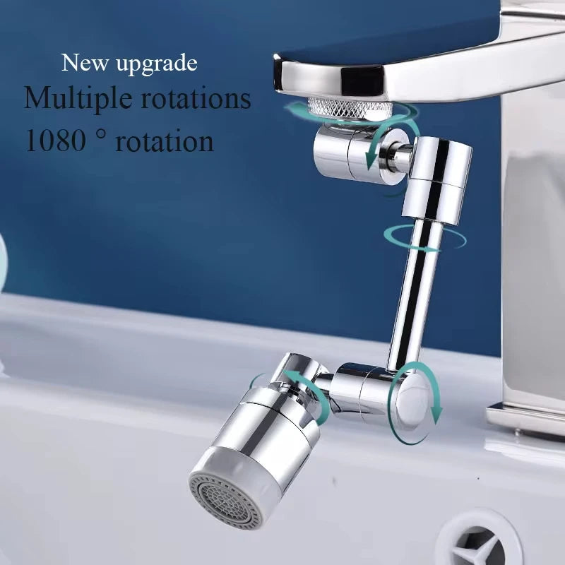 Mechanical Arm Universal Faucet 1080 Degree Faucet Bathroom Basin Faucet Bubbler Single Gear Dual Gear Optional
