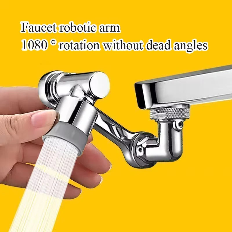 Mechanical Arm Universal Faucet 1080 Degree Faucet Bathroom Basin Faucet Bubbler Single Gear Dual Gear Optional