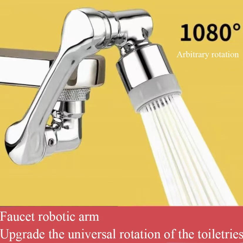 Mechanical Arm Universal Faucet 1080 Degree Faucet Bathroom Basin Faucet Bubbler Single Gear Dual Gear Optional