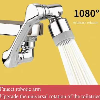 Mechanical Arm Universal Faucet 1080 Degree Faucet Bathroom Basin Faucet Bubbler Single Gear Dual Gear Optional