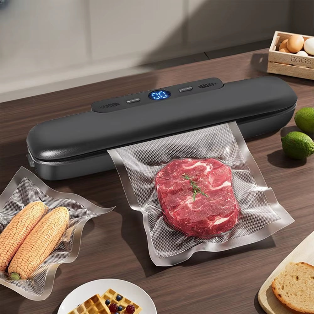 Electric Food Vacuum Sealer Machine and Storage Bags One Touch Fast Vacuuming for Wet or Dry Food Kitchen Vacuum Sealing Machine