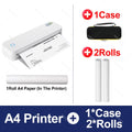 Portable A4 Thermal Printer Bluetooth Photos PDF Document Printing Machine Folded Rolls Paper for Office Work Home School Travel