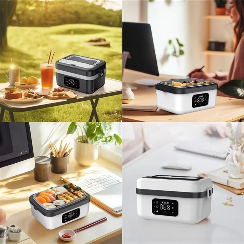 Cordless Electric Lunch Box 1L for Adults Self-Heating Food Warmer Portable for Indoor Outdoor Office Camping UK Plug