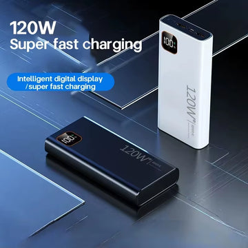 500000Mah Portable Power Bank 120W Super Fast Charge Power Bank Large Capacity Digital Display Battery for Iphone Samsung