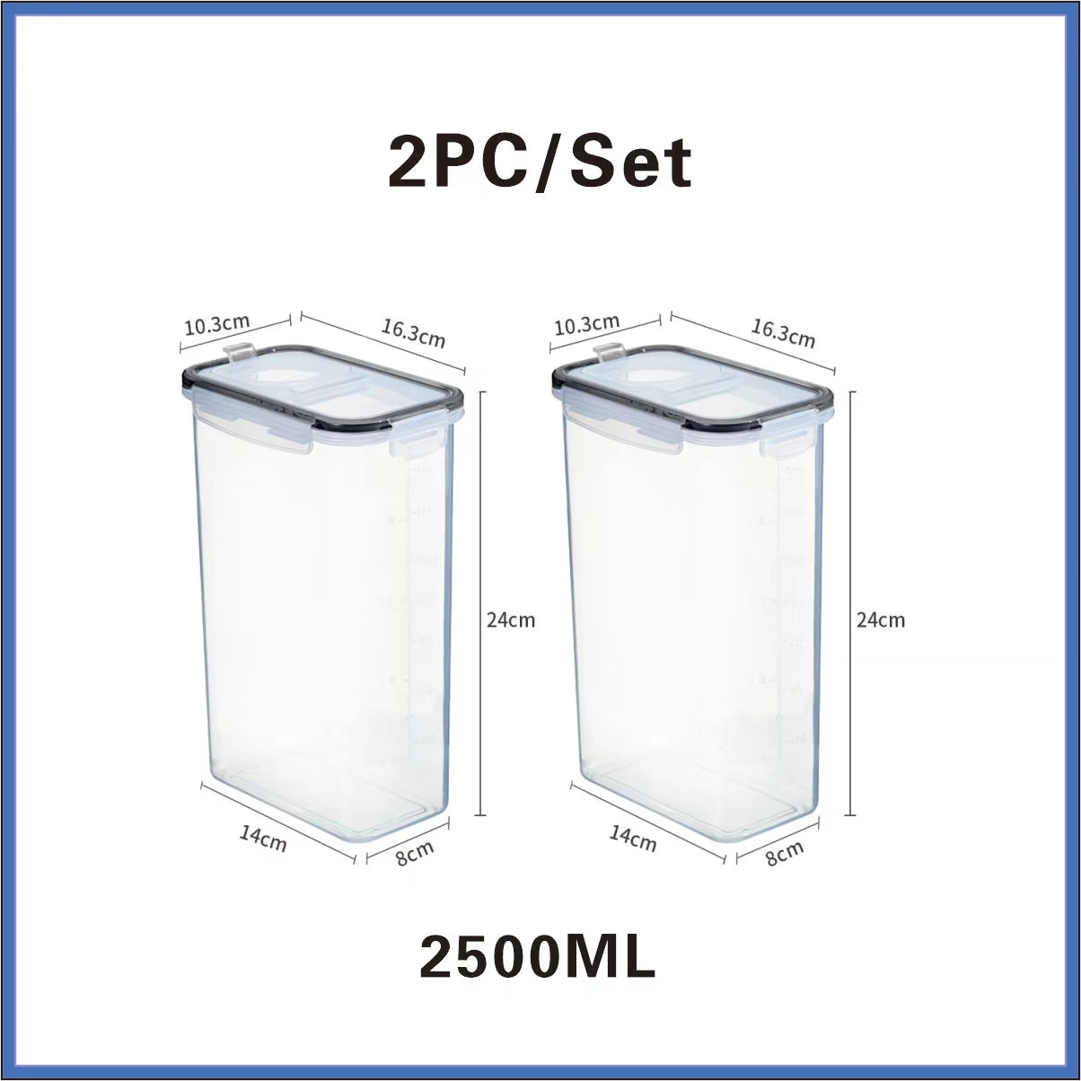 Food Storage Containers with Lids Stackable Treat Box Containers for Kitchen Pantry Organization Containers for Rice Dispenser