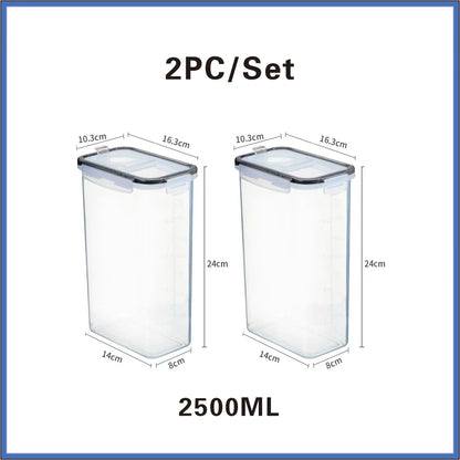 Food Storage Containers with Lids Stackable Treat Box Containers for Kitchen Pantry Organization Containers for Rice Dispenser